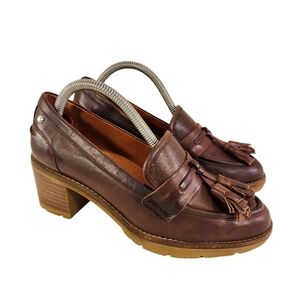 Brown Leather Tassel Loafers